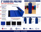 2" THICK CLOSED CELL SQUARE POLE PAD