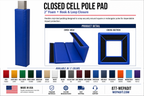 2" THICK CLOSED CELL SQUARE POLE PAD