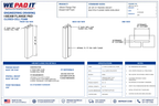 I-Beam Flange Pad — Closed-Cell Foam