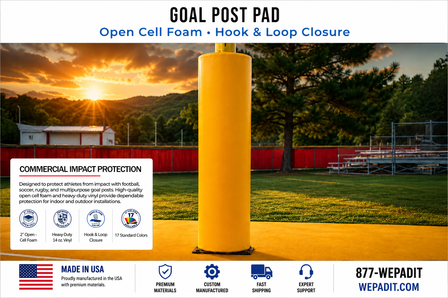 2" Open-Cell Goal Post Pad