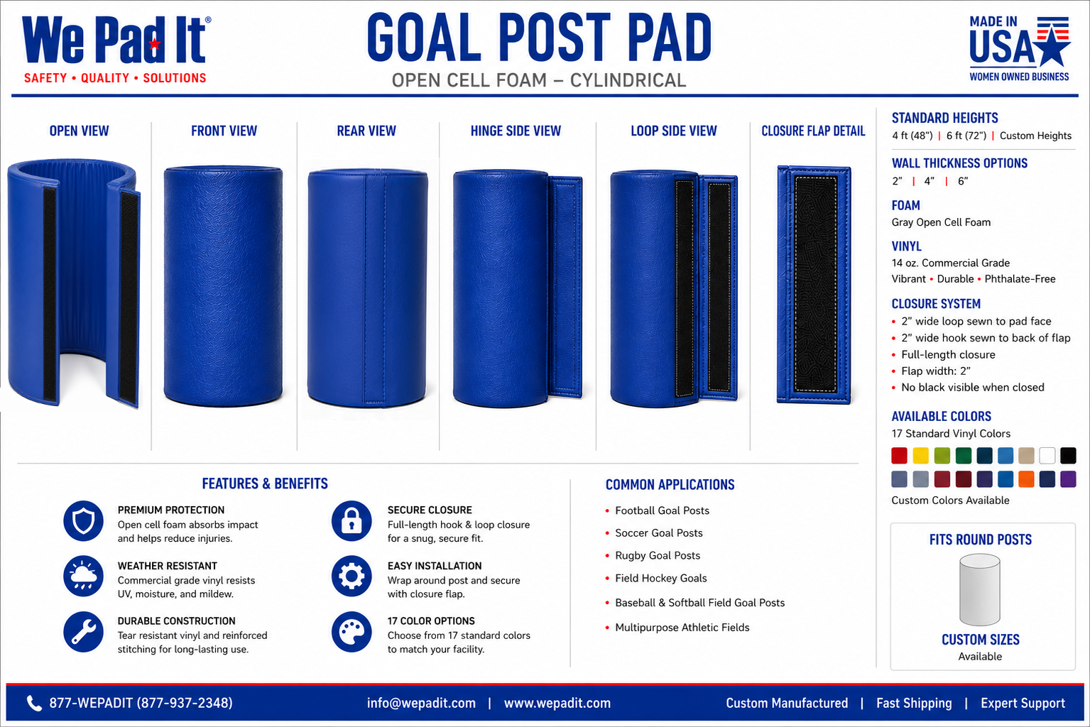 2" Open-Cell Goal Post Pad