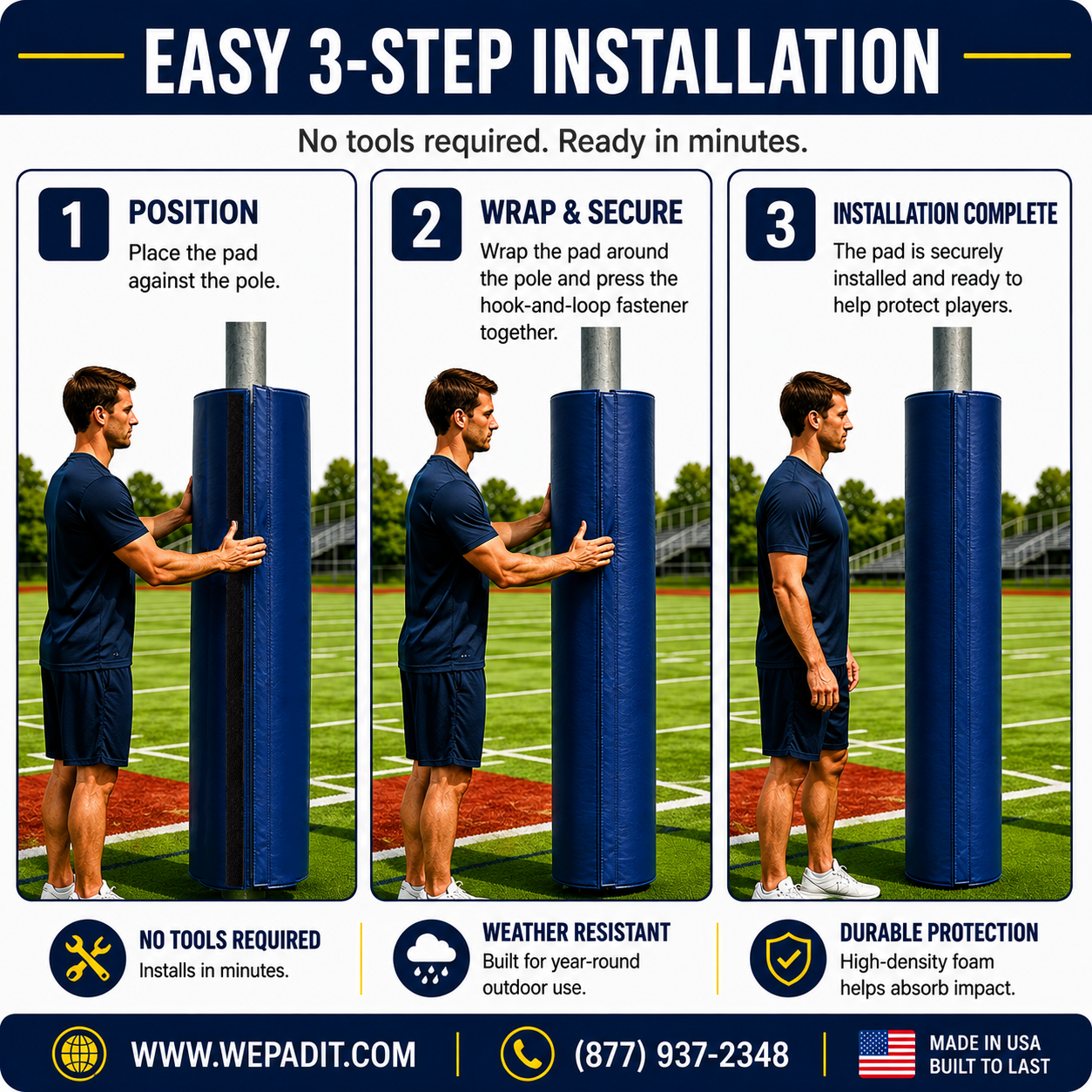 2" Open-Cell Goal Post Pad