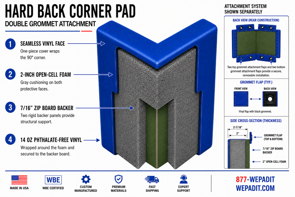 HARD BACK CORNER PAD