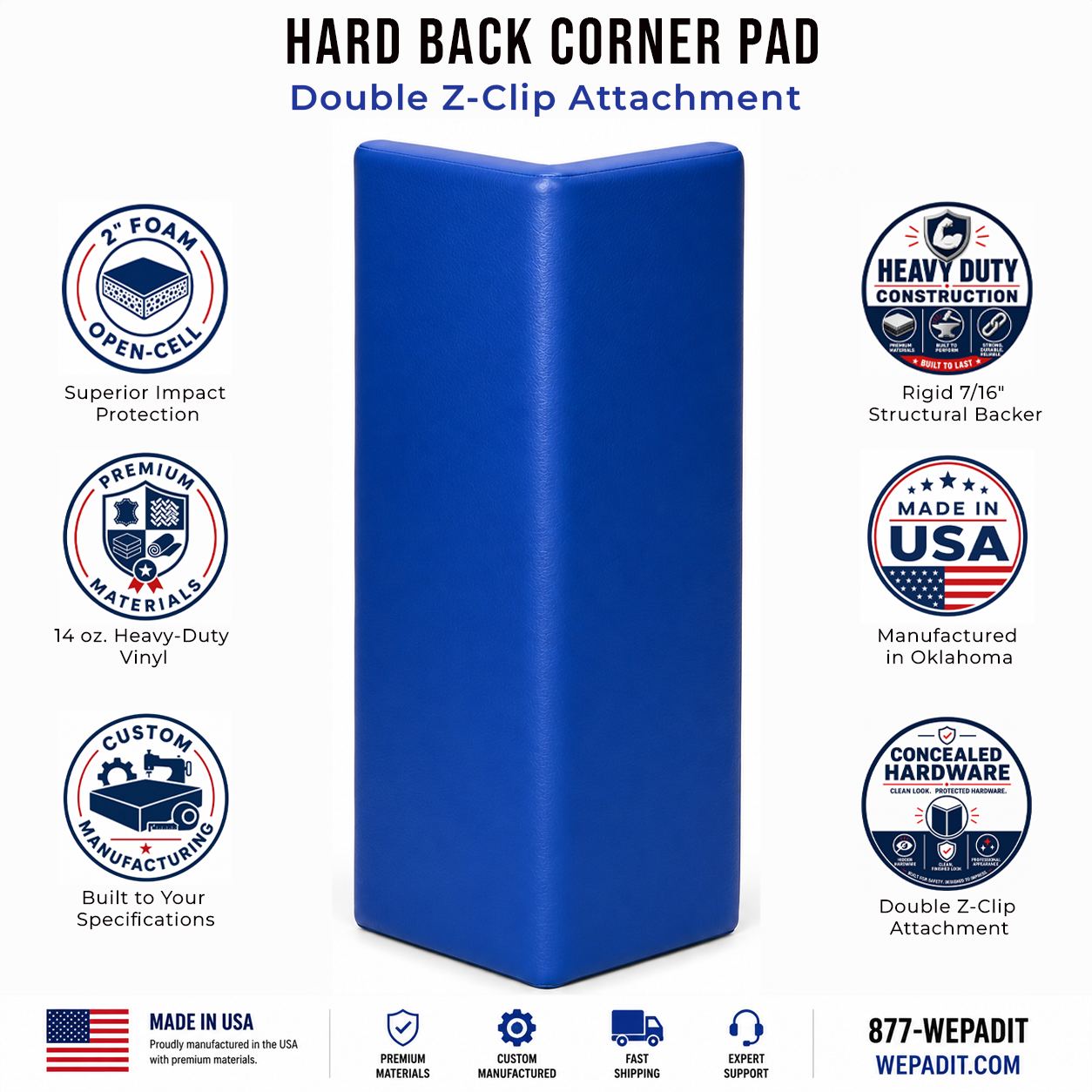HARD BACK CORNER PAD