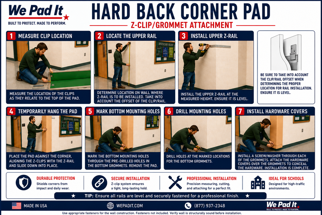 HARD BACK CORNER PAD