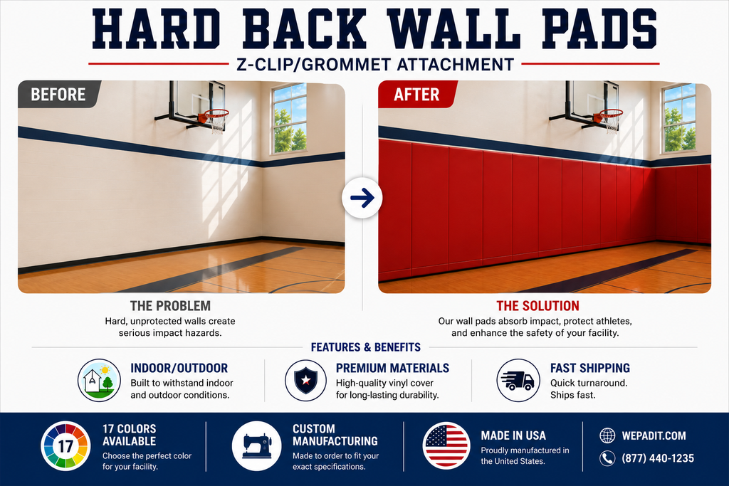 Hard Back Wall Pad | 2" Open-Cell Foam | Custom Made
