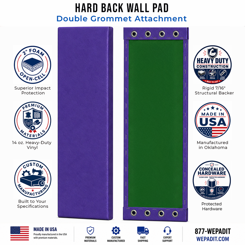 Hard Back Wall Pad | 2" Open-Cell Foam | Custom Made