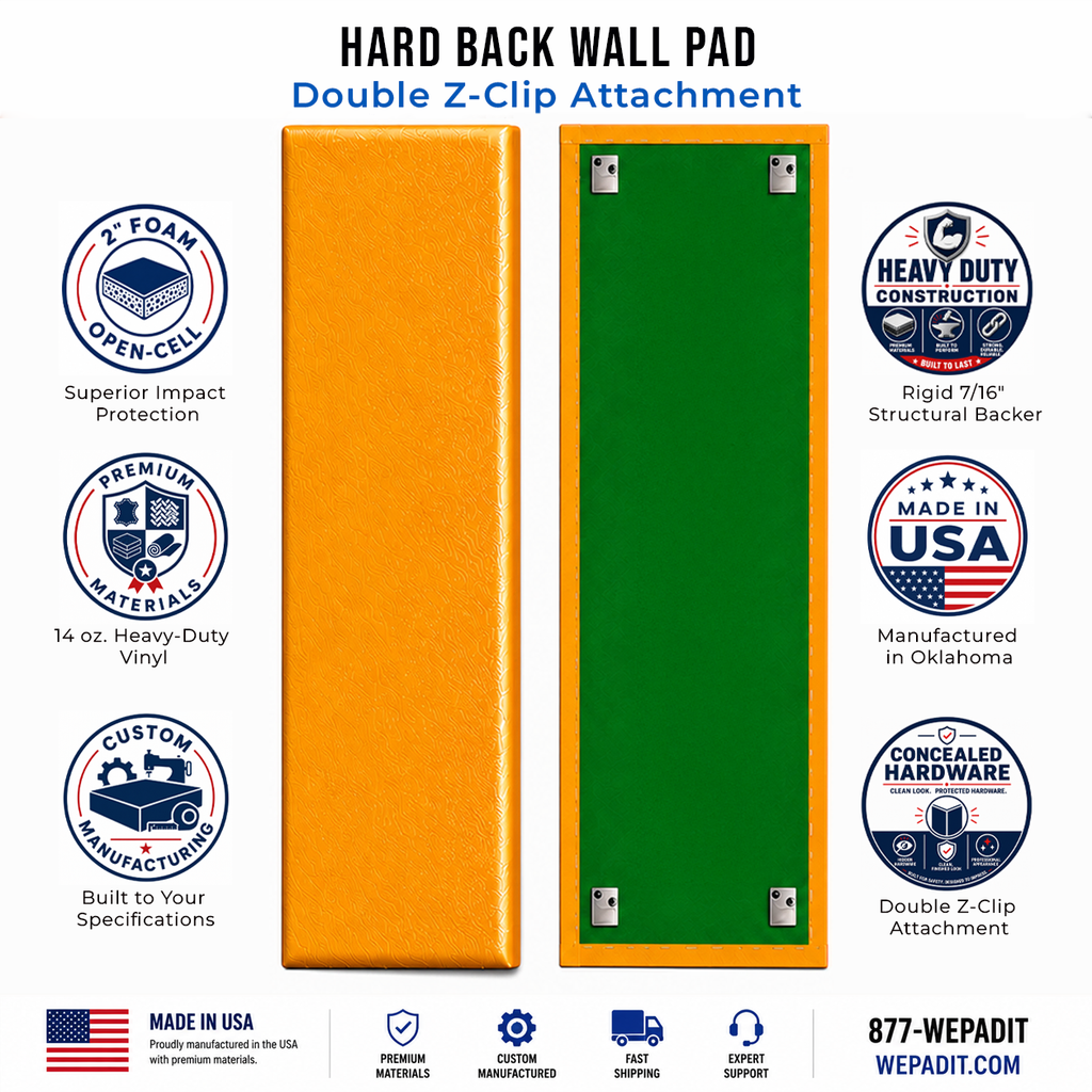 Hard Back Wall Pad | 2" Open-Cell Foam | Custom Made
