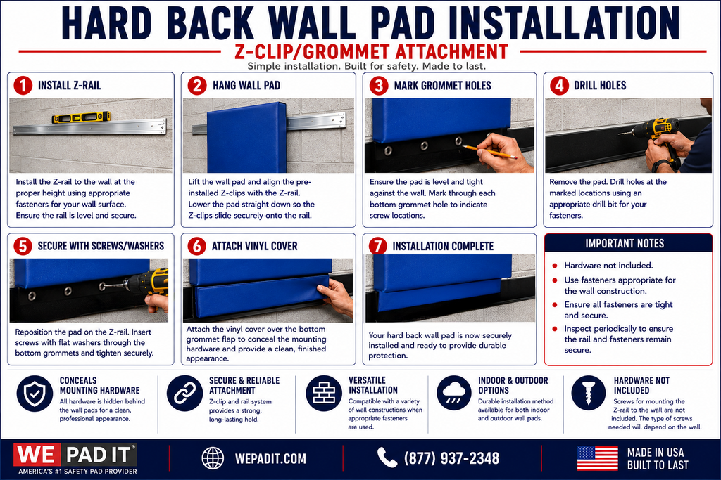 Hard Back Wall Pad | 2" Open-Cell Foam | Custom Made