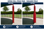 2" THICK OPEN CELL SQUARE POLE PAD