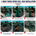 1" THICK OPEN CELL ROUND POLE PAD