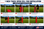 1" THICK OPEN CELL SQUARE POLE PAD