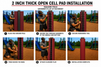 2" THICK OPEN CELL SQUARE POLE PAD