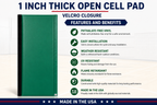 1" THICK OPEN CELL SQUARE POLE PAD