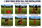 1" THICK OPEN CELL SQUARE POLE PAD