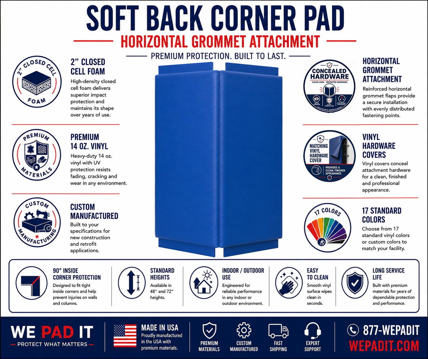 Soft Back Corner Pad | Custom Made