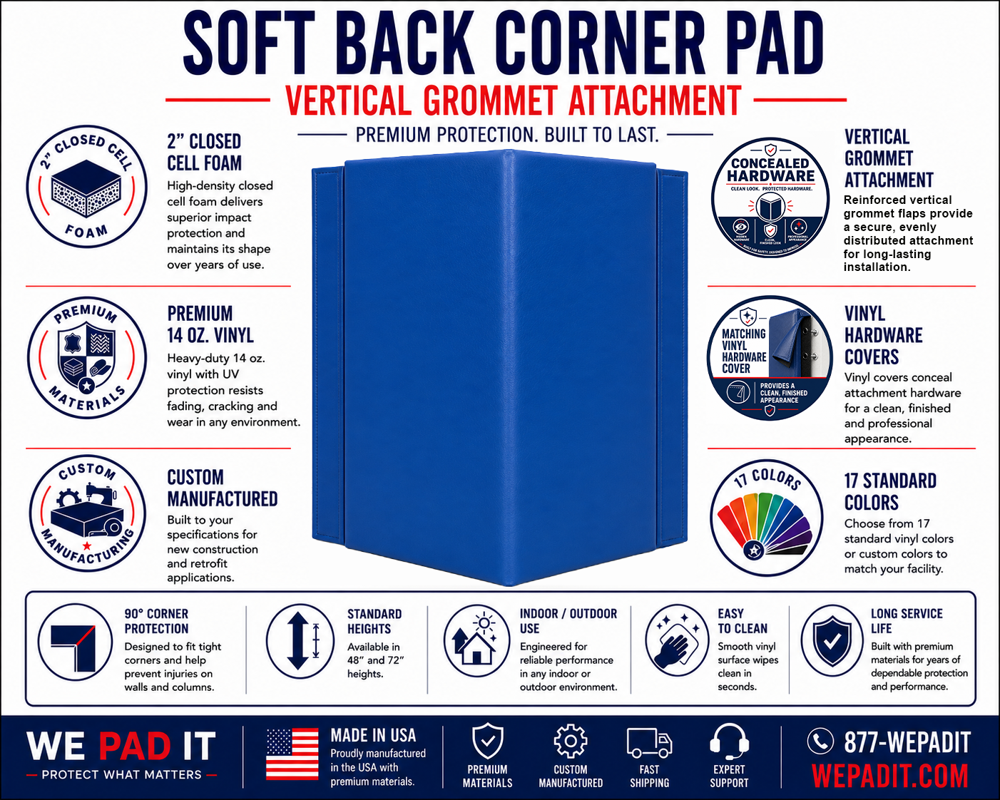 Soft Back Corner Pad | Custom Made