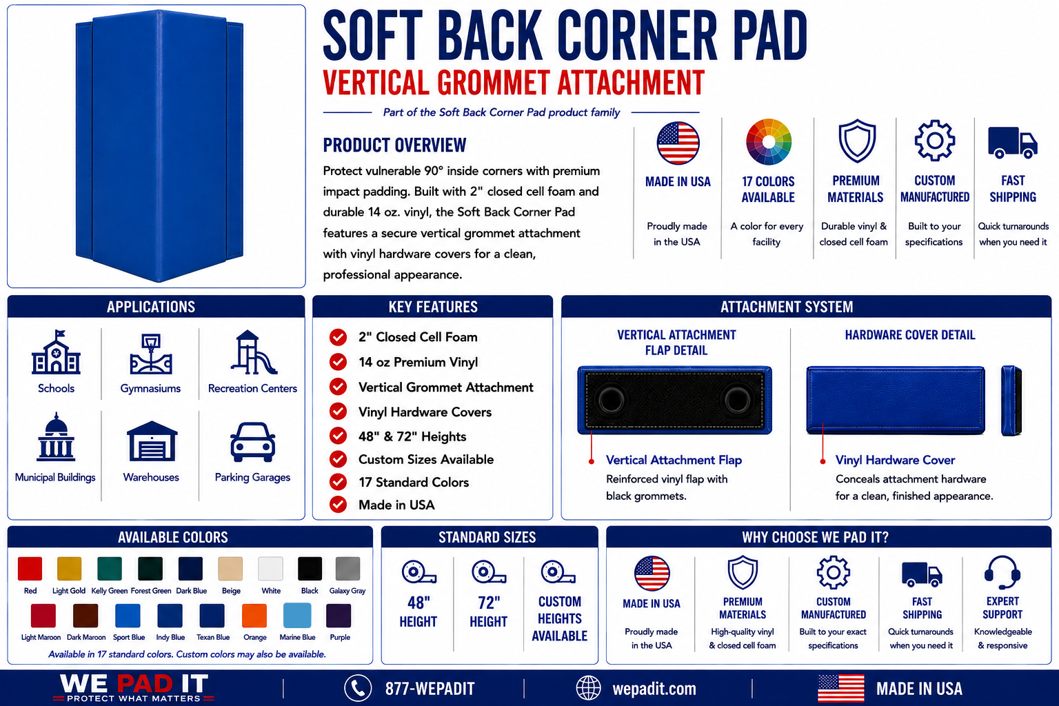 Soft Back Corner Pad | Custom Made