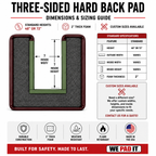 3-Sided Hard Back Pad | Custom Made