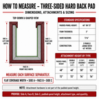 3-Sided Hard Back Pad | Custom Made