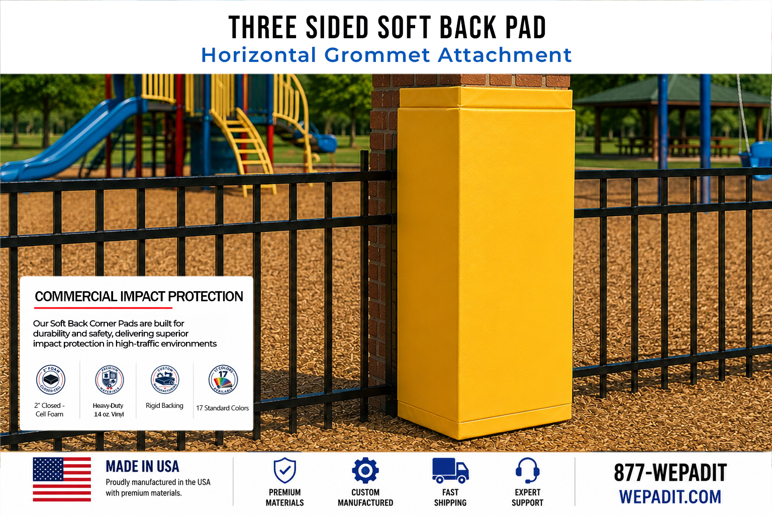 3-Sided Soft Back Pad | Custom Made