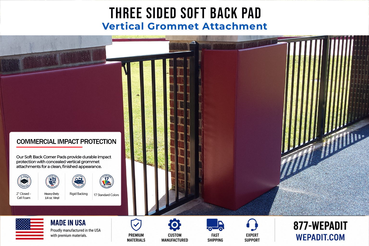 3-Sided Soft Back Pad | Custom Made