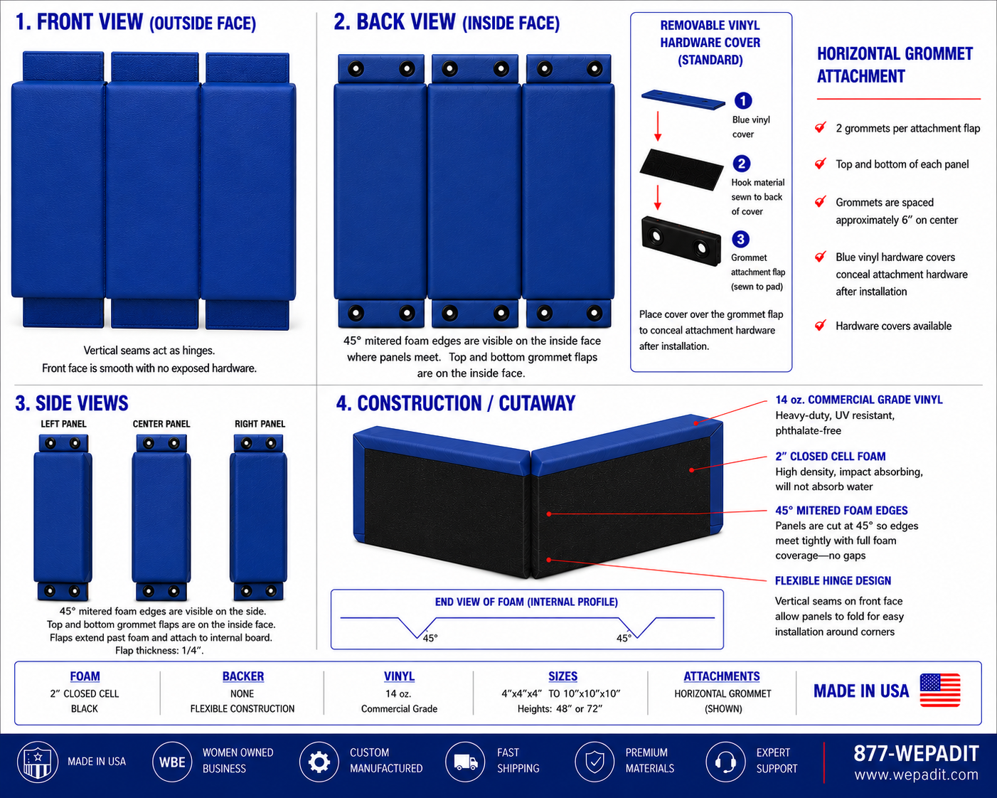 3-Sided Soft Back Pad | Custom Made