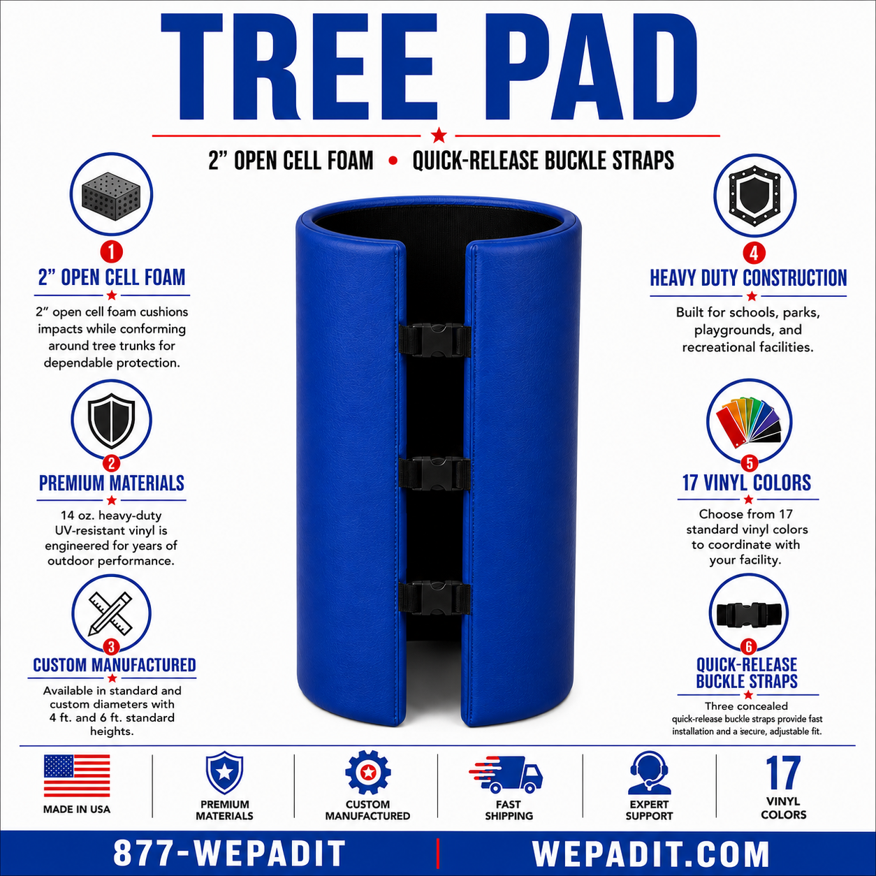 Open Cell Tree Pad | 2" Foam | Made to Order